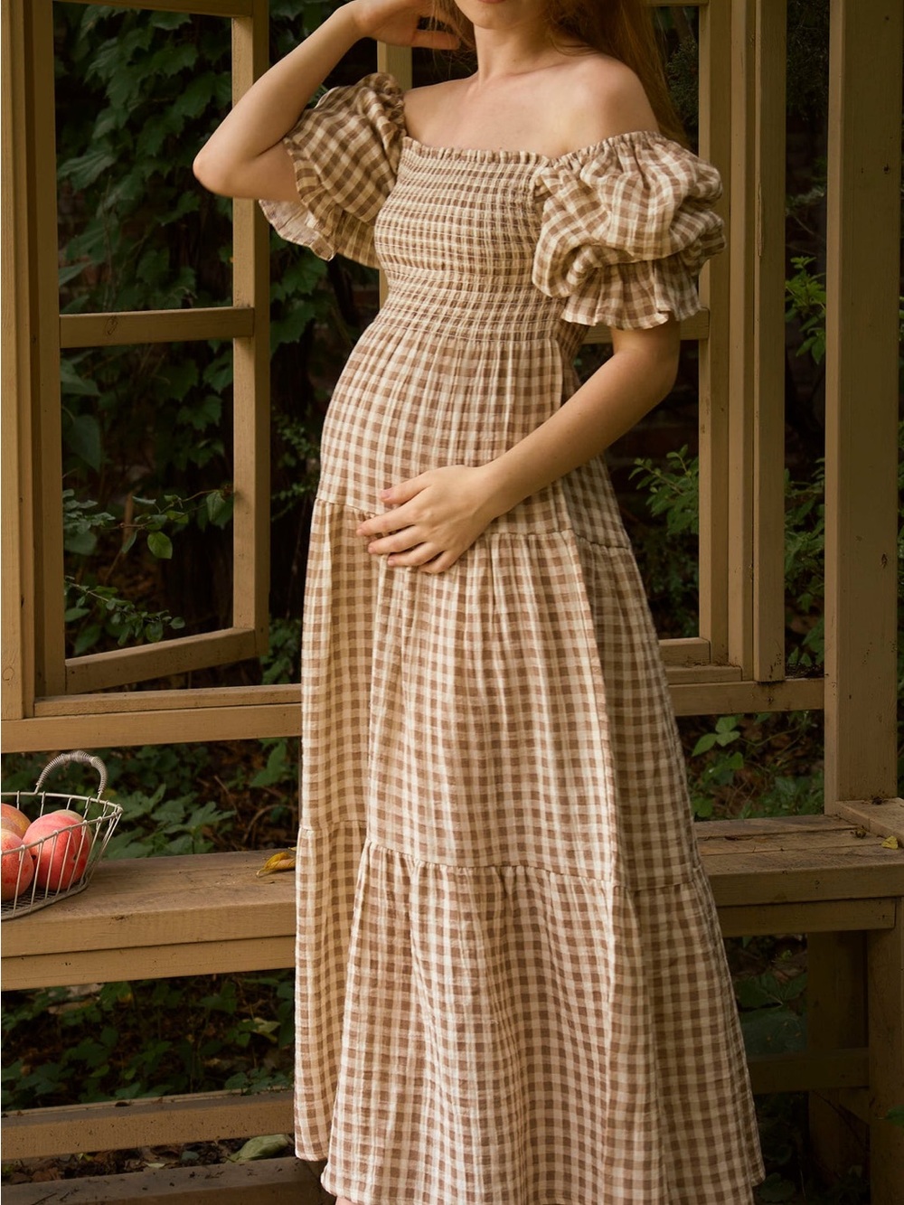 Nothing Fits But Taupe Gingham Kiko dress